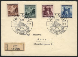 Michel 75/78, Prague Fair, Cmpl. Set Of 4 Values On A Cover With Special Postmark, VF Quality! - Andere & Zonder Classificatie