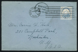Cover Franked With 2½p., Sent To New York On 24/AP/1935 With PAQUEBOT Cancel, VF Quality! - Bermuda