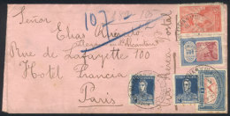 Registered Airmail Cover Franked By GJ.653 + Other Values (totalling $3.09) Sent From Buenos Aires To Paris On... - Autres & Non Classés