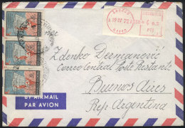 Cover Sent On 19/AP/1972 From Yugoslavia To POSTE RESTANTE, Buenos Aires, Where The Service Was Paid With 3 Stamps... - Autres & Non Classés