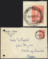 Cover Used From Alejandro (Córdoba) To Rosario, Franked With REVENUE STAMP Of 10c., NOT TAXED (very Rare),... - Autres & Non Classés