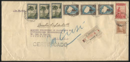 Registered Airmail Cover Sent By Air France To Belgium On 3/DE/1938 With Large Postage Of 18.26P., VF And... - Andere & Zonder Classificatie