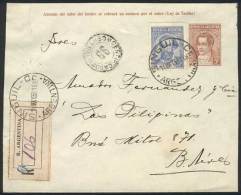 5c. PS Cover + GJ.754, Sent By Registered Mail To Buenos Aires On 11/MAY/1938, With Rare Cancel Of SINGUIL... - Autres & Non Classés