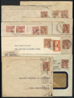 Lot Of 8 Covers Or Stationery Envelopes Used Between 1938 And 1943, Franked With 5c. Moreno Of The The Issue... - Autres & Non Classés