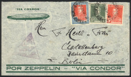 Cover Sent To Germany On 29/JUN/1934, Flown By ZEPPELIN, With Arrival Backstamp! - Autres & Non Classés