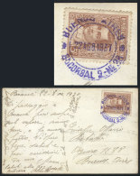 PC With A Rosario Street View, Dated PARANÁ 22/AUG/1930, Franked By GJ.744 With BLUE "BUENOS AIRES -... - Sonstige & Ohne Zuordnung