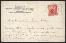 PC Franked By GJ.222, With Violet Cancel: ESTACIÓN PLÁTANOS - (BUENOS AIRES) - 8/DEC/1906, VF! - Sonstige & Ohne Zuordnung