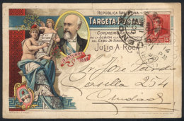 Postcard Commemorating Mitre, Franked By GJ.178, Used In Buenos Aires On 14/OC/1898, Very Nice! - Autres & Non Classés