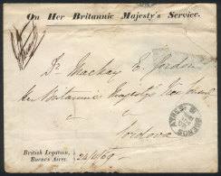 Cover With Printed Head "On Her Britannic Majesty's Service" - "British Legation, Buenos Aires", Sent Stampless To... - Autres & Non Classés