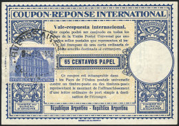 International Reply Coupon Of 65c. Papel + GJ.886 Stamp (of 35c., To Complete The 1P. Rate), Very Fine Quality! - Postwaardestukken