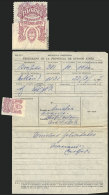 Telegram Of 1937 Sent By The Telegraph Of The Province Of Buenos Aires, With A Lilac Seal Label, VF Quality, Very... - Telegraafzegels