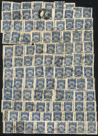 GJ.3, 1887 National Telegraph 40c., Fantastic Lot Of More Than 150 Used Stamps (from Singles To Pairs, And Even A... - Télégraphes