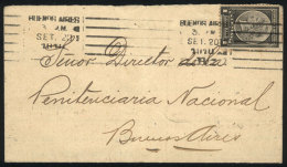 GJ.35, 1901 1c. Gray Franking A Cover Used In Buenos Aires On 20/SE/1910, Fine Quality, Rare! - Dienstmarken