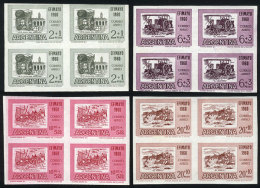 GJ.1183/6, 1960 May Revolution 150 Years (Philatelic Expo, Vintage Means Of Transport), Cmpl. Set Of 4 Values In... - Poste Aérienne