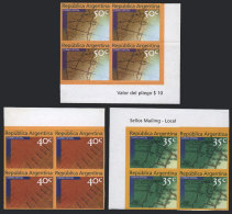 GJ.2968A + 2969A + 2970A, The 3 Values Printed On Unsurfaced Paper, Blocks Of 4 Of VF Quality! - Sonstige & Ohne Zuordnung