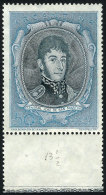 GJ.1057, With Spectacular VARIETY: Faint Impression Of Blue Color, Becoming LIGHT BLUE, Mint With Tiny Hinge Mark,... - Other & Unclassified