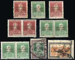 GJ.706/7, High Values Of The Set, Used, Also Other Used Or Mint Stamps, Including Pairs With Both Large S And Small... - Andere & Zonder Classificatie