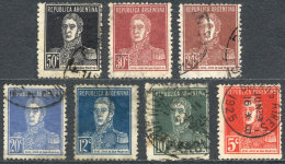 GJ.614/620, Ribbed Paper, High Values Of The Set, VF Quality, Catalog Value US$40 - Autres & Non Classés