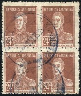 GJ.610, Extremely Rare Used Block Of 4 With Perf 13½, VF Quality, Catalog Value US$200+ - Autres & Non Classés
