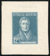 GJ.569, 1923 12c. San Martín With Period, Die Essay Of An Unadopted Design, Printed On Paper With Glazed... - Autres & Non Classés