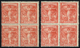 GJ.537/8, Both Perforations, Mint Blocks Of 4 Of VF Quality, Catalog Value US$64. - Andere & Zonder Classificatie