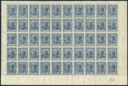 GJ.524, 1920 Urquiza, Complete Sheet Of 50 Examples, Very Fine Quality, Including Some Minor Varieties, Rare! - Autres & Non Classés