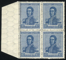 GJ.447, Beautiful Block Of 4 With DOUBLE Vertical Perforation Variety At Left, VF Quality! - Andere & Zonder Classificatie