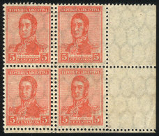 GJ.428, Handsome Corner Block Of 4 With DOUBLE Vertical Perforation, Excellent! - Autres & Non Classés