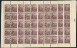 GJ.387, 1915 4c. Plowman, On Italian Paper With Horizontal Honeycomb Wmk, COMPLETE SHEET Of 50 Stamps, Unmounted,... - Sonstige & Ohne Zuordnung