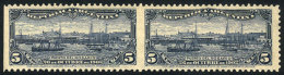 GJ.273PV, 1902 Port Of Rosario, Pair VERTICALLY IMPERFORATE, Mint Part Gum, Very Nice, Catalog Value US$90. - Autres & Non Classés