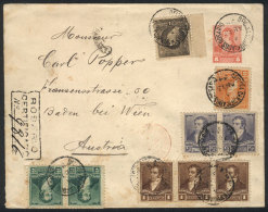 5c. Rivadavia PS Cover + GJ.137 Pair + 138 Strip X3 + 140 + 146 Pair + 154 Pair (perf 12) Sent Registered From... - Otros & Sin Clasificación