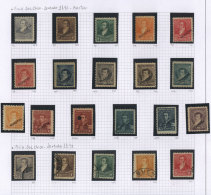 GJ.137 + Other Values, 1892 "3 Proceres" Issue, Collection On 4 Album Pages, Including The The Set With MUESTRA... - Andere & Zonder Classificatie