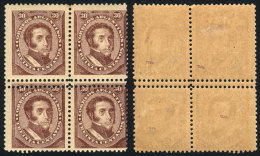 GJ.91, 30c. Dorrego Of The Kidd Issue, Block Of 4 With Variety: DOUBLE Horizontal Perforation, Superb, Rare! - Sonstige & Ohne Zuordnung