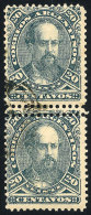 GJ.89, 1888 20c. Roca, Pair With DOUBLE Horizontal Perforation, Excellent And Rare! - Sonstige & Ohne Zuordnung