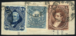 Spectacular Mixed Postage Of 3 Issues: GJ.36 + 55 + 79A On Fragment Datestamped "CARTEROS Nº 2", Excellent... - Other & Unclassified