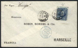 GJ.55 With Printer Imprint In The Top Margin, Franking Alone A Cover Sent From Buenos Aires (22/NO/1892) To... - Andere & Zonder Classificatie
