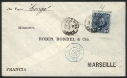 GJ.55 With Printer Imprint In The Top Margin, Franking Alone A Cover Sent From Buenos Aires (22/NO/1892) To... - Otros & Sin Clasificación