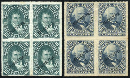 GJ.50 + 51, Blocks Of 4 With MUESTRA Overprint, VF Quality! - Andere & Zonder Classificatie