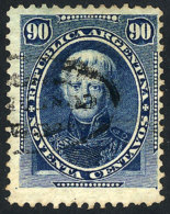 GJ.44, 1867/73 90c. Saavedra With Ellipse Cancel Of CONCORDIA In Black, Extremely Rare On This Stamp, VF Quality! - Other & Unclassified