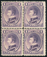 GJ.35, 1867 1c. Balcarce, Beautiful Block Of 4 Mint Lightly Hinged, VF Quality! - Andere & Zonder Classificatie