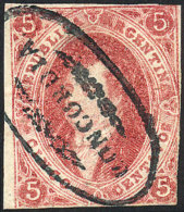 GJ.32c, 7th Printing Imperforate, With Lacroix Freres Watermark, Used In Concordia, Good Example, Catalog Value... - Gebraucht