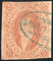 GJ.27A, 6th Printing Imperforate, Orangish Dun-red, Also With Lightly Dirty Plate Variety (vertically), Used In... - Oblitérés