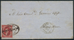 GJ.26, 5th Printing, Franking A Folded Cover, With "rococo" Cancel Of SALTA (+100%) And Arrival Datestamp Of Buenos... - Gebraucht