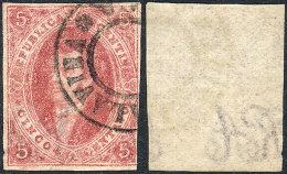 GJ.25, 4th Printing, With The Extremely Rare Double Circle Cancel Of SALAVINA, And The Watermark Is Completely... - Oblitérés