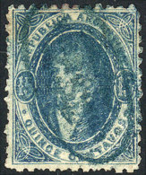 GJ.24, 15c. Blue, Dull Impression, Green-blue Color, Interesting! - Usados