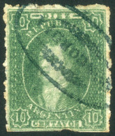 GJ.23, 10c. Dull To Worn Impression, With Ellipse CONCORDIA Cancel In Blue, VF! - Gebruikt