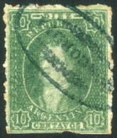 GJ.23, 10c. Dull To Worn Impression, With Ellipse CONCORDIA Cancel In Blue, VF! - Used Stamps