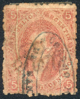 GJ.20, 3rd Printing With VARIETY: Paper Fold, Double Ellipse SAN LUIS Cancel In Blue, Superb! - Gebraucht