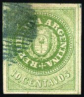 GJ.11, 10c. Without Accent, With Wide Margins, Very Fine Quality, Catalog Value US$250. - Oblitérés