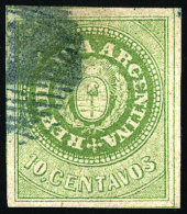 GJ.11, 10c. Without Accent, With Wide Margins, Very Fine Quality, Catalog Value US$250. - Usati